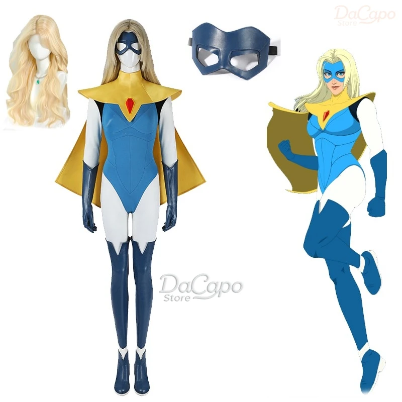 Game Dispatch Cosplay Blonde Blazer Costume Superhero Jumpsuit Mandy Roleplay Clothing Uniform Cape Shoes Wig Fullset Halloween
Game Dispatch Cosplay Blonde Blazer Costume Superhero Jumpsuit Mandy Roleplay Clothing Uniform Cape Shoes Wig Fullset Halloween