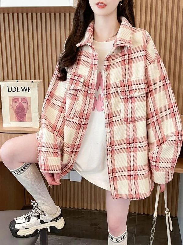 plus Size Women's Casual Ne irt Loose Outerwear Autumn Winter Top Plaid Pattern Versatile Commute Sle Polyester Fa...
plus Size Women's Casual Ne irt Loose Outerwear Autumn Winter Top Plaid Pattern Versatile Commute Sle Polyester Fa...