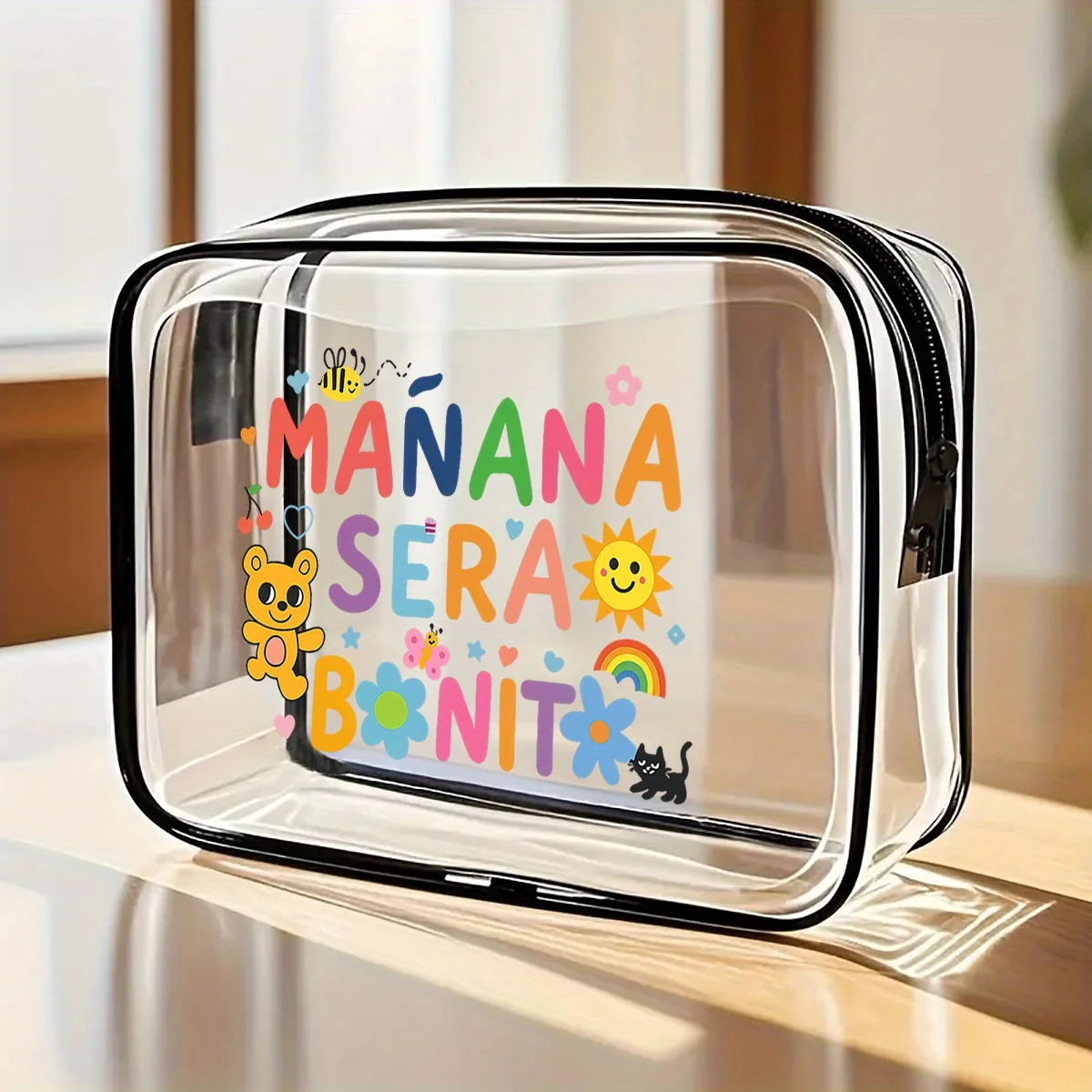 Прозрачная косметичка Mañana Sera Banita, водонепроницаемый органайзер для путешествий
Прозрачная косметичка Mañana Sera Banita, водонепроницаемый органайзер для путешествий