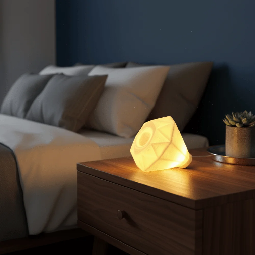 Eye-Friendly Light Diamond Night Light Glowing Effect Decorative Design Glowing Night Light Ambient Lighting Diamond Shape
Eye-Friendly Light Diamond Night Light Glowing Effect Decorative Design Glowing Night Light Ambient Lighting Diamond Shape