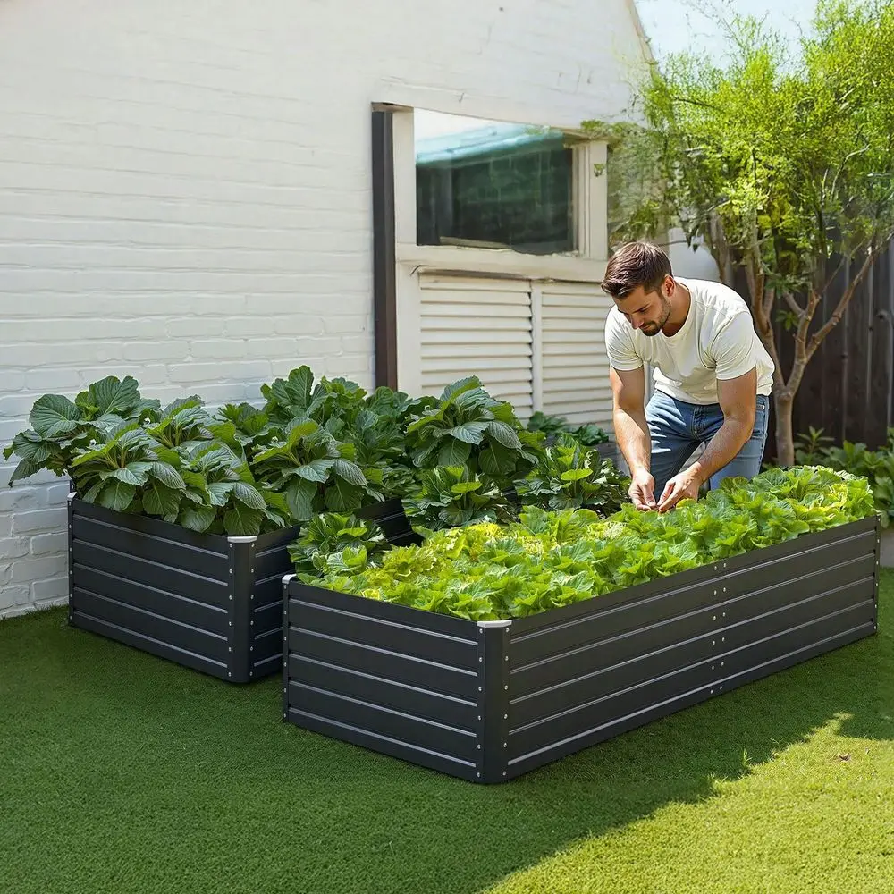 Raised Garden Bed, 6.7 X 3 X 1.5 Ft Outdoor Galvalume Planter Garden Box, Open Bottom Design, Large Planter Raised Bed For Grow
Raised Garden Bed, 6.7 X 3 X 1.5 Ft Outdoor Galvalume Planter Garden Box, Open Bottom Design, Large Planter Raised Bed For Grow