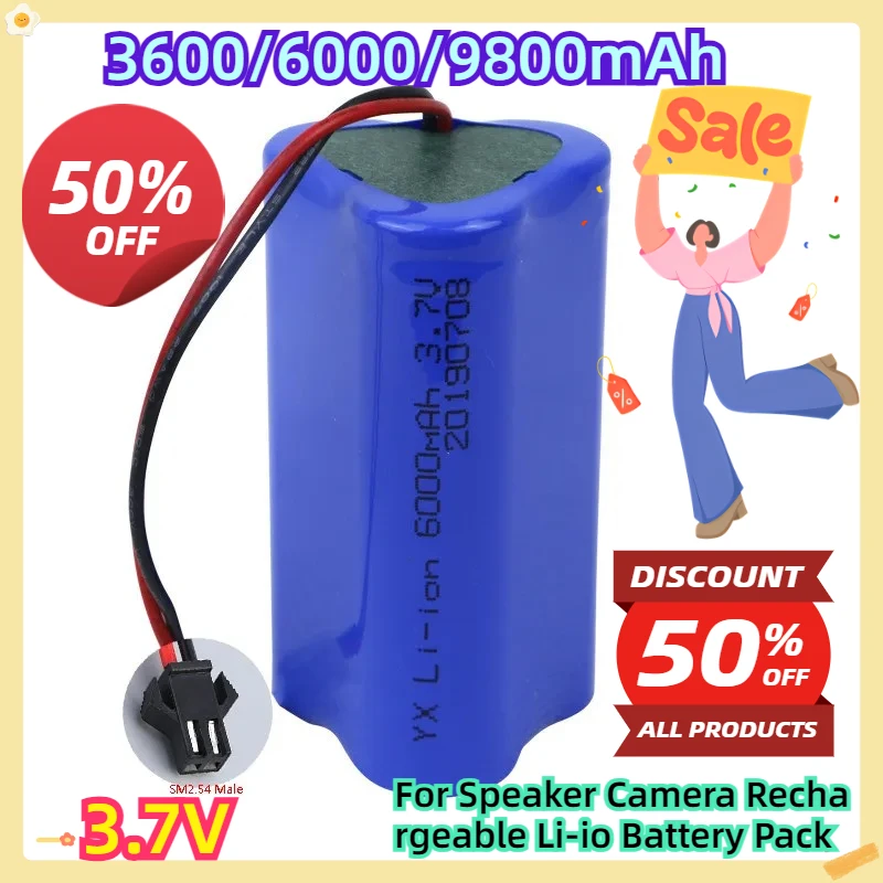 For Speaker Camera 3.7V Rechargeable 3600mAh-9600mAh Li-io Battery Pack
For Speaker Camera 3.7V Rechargeable 3600mAh-9600mAh Li-io Battery Pack