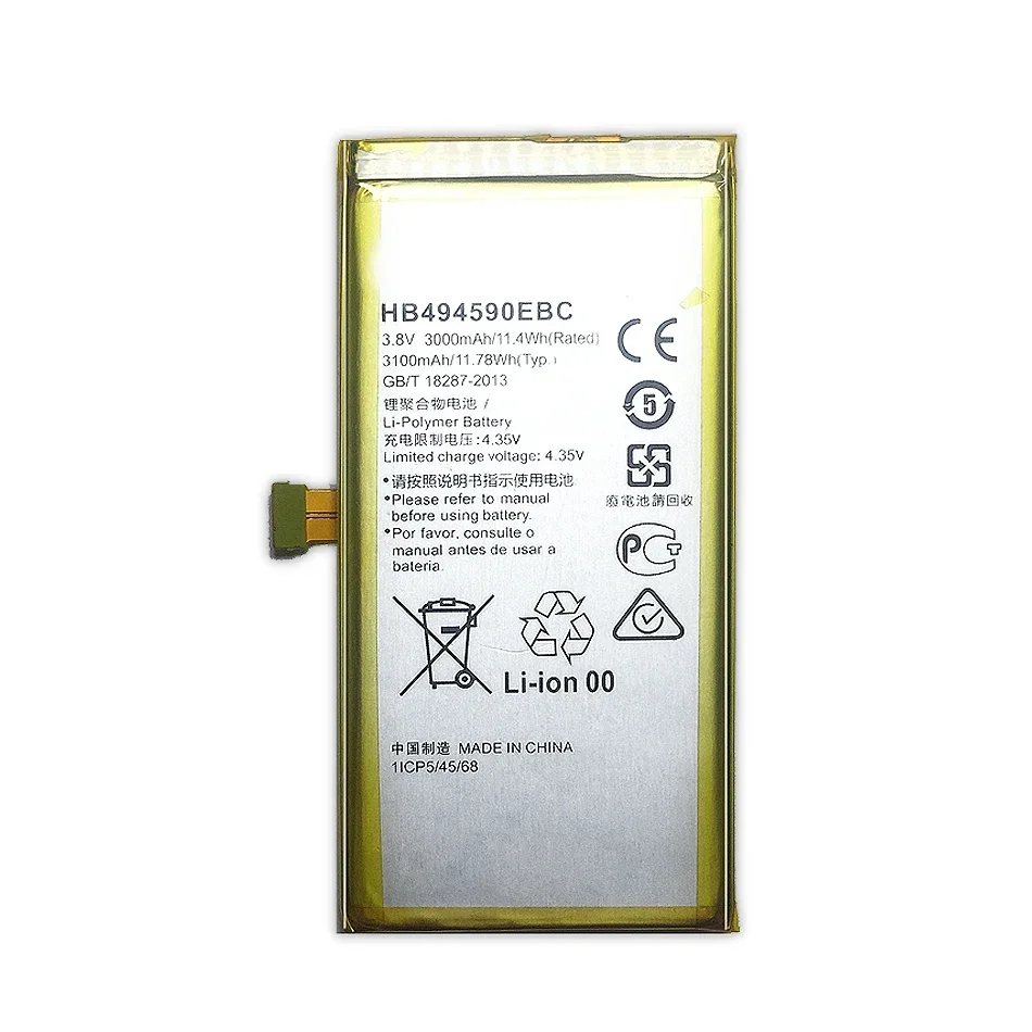 Аккумулятор мобильного телефона для Huawei Honor 7 Glory PLK-TL01H ATH-AL00 PLK-AL10 G620 G628, HB 494590 EBC 3000 мАч
Аккумулятор мобильного телефона для Huawei Honor 7 Glory PLK-TL01H ATH-AL00 PLK-AL10 G620 G628, HB 494590 EBC 3000 мАч