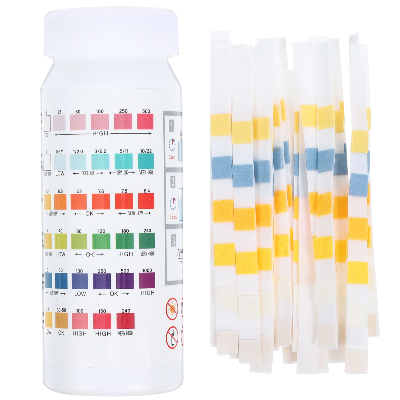 1 set Pool Spa Water Test Strips pH Alkalinity Hardness Cyanuric Acid Quality Testing Paper for Swimming Pools Hot Tubs
1 set Pool Spa Water Test Strips pH Alkalinity Hardness Cyanuric Acid Quality Testing Paper for Swimming Pools Hot Tubs