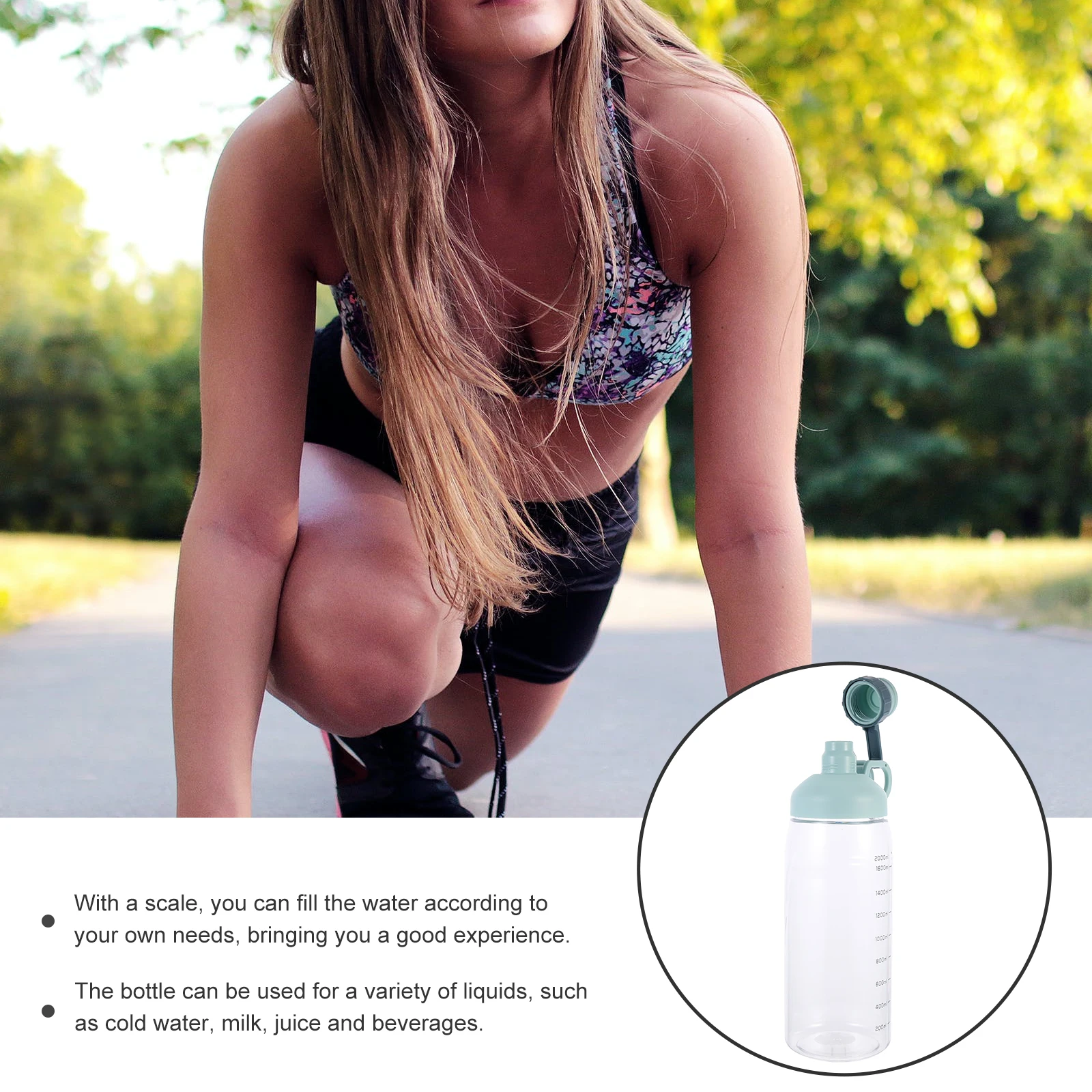 Outdoor Sports Water Bottle Large Capacity Leak Proof with Clear Measurement Scale for Hydration Tracking At Gym School
Outdoor Sports Water Bottle Large Capacity Leak Proof with Clear Measurement Scale for Hydration Tracking At Gym School