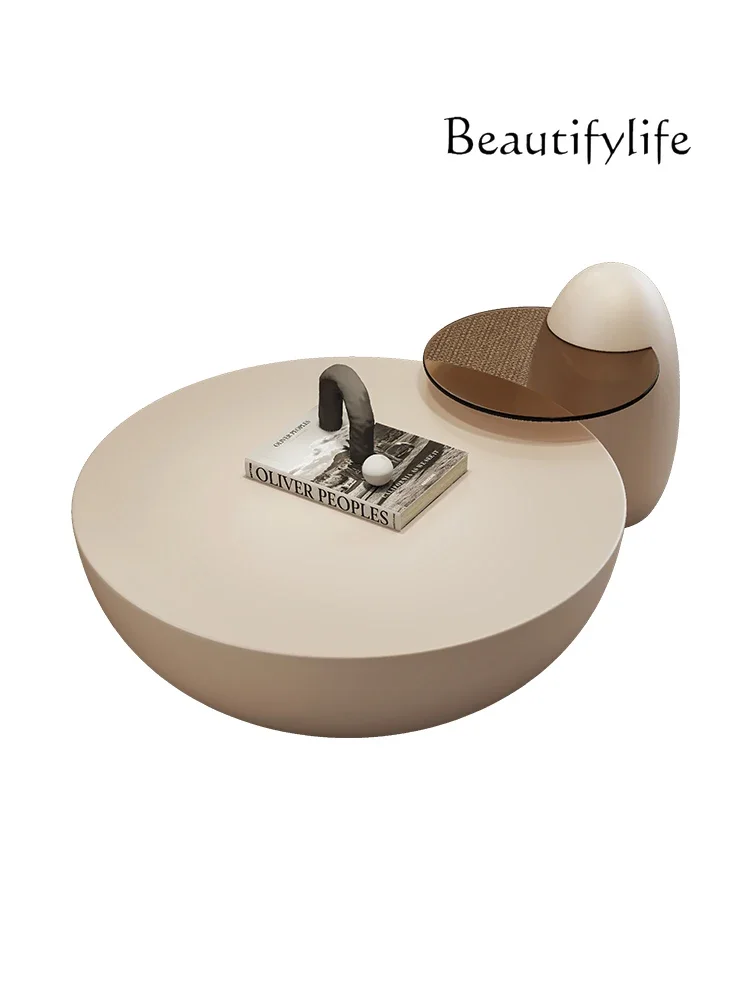 Italian minimalist round coffee table living room designer high sense modern light luxury cream style simple high-end
Italian minimalist round coffee table living room designer high sense modern light luxury cream style simple high-end