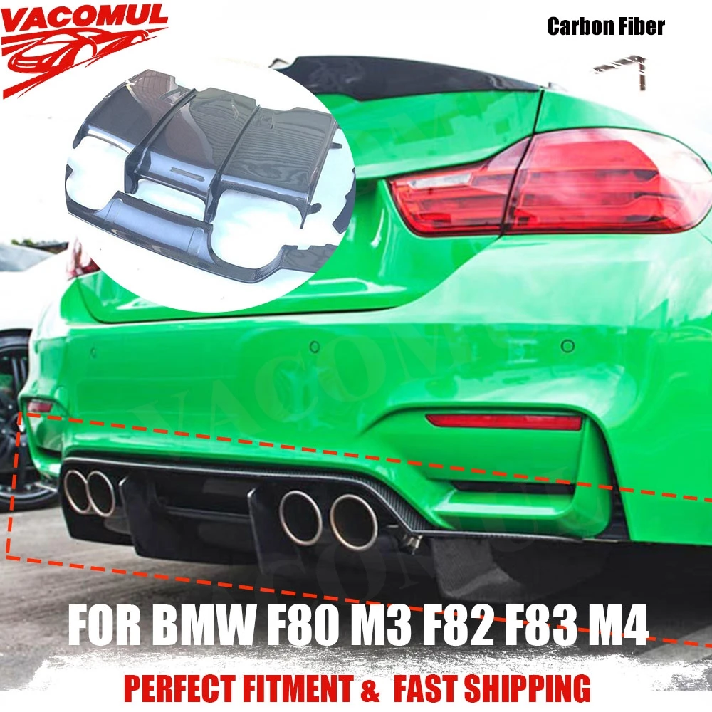 VACOMUL Carbon Fiber Rear Lip Diffuser Splitters Spoiler For BMW F80 M3 F82 F83 M4 2014-2018 Car Rear Exterior Trims
VACOMUL Carbon Fiber Rear Lip Diffuser Splitters Spoiler For BMW F80 M3 F82 F83 M4 2014-2018 Car Rear Exterior Trims