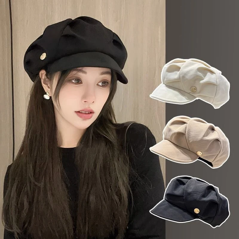Korean Cloud Berets Fashion Pleated Octagonal Cap Vintage Solid Color Peaked Caps Spring And Autumn Beret Windproof Hat
Korean Cloud Berets Fashion Pleated Octagonal Cap Vintage Solid Color Peaked Caps Spring And Autumn Beret Windproof Hat