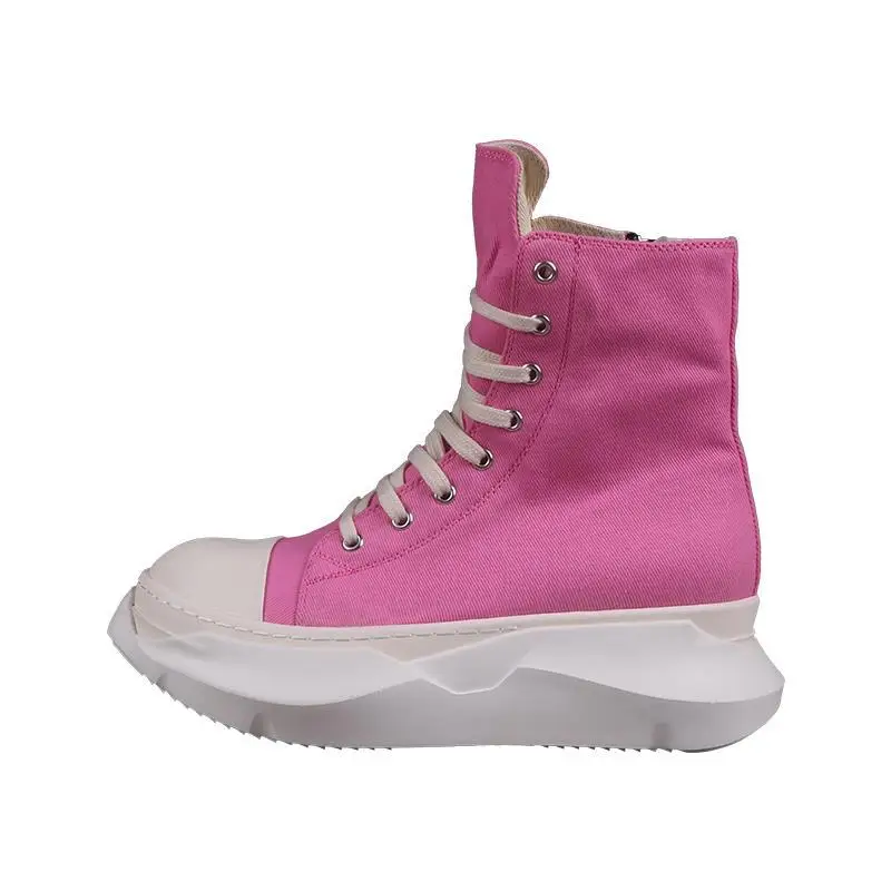 Men Women High-TOP Shoes Casual Canvas Platform Heel Sneakers Luxury Designer Lace Up Zip Autumn Black Pink Boots
Men Women High-TOP Shoes Casual Canvas Platform Heel Sneakers Luxury Designer Lace Up Zip Autumn Black Pink Boots
