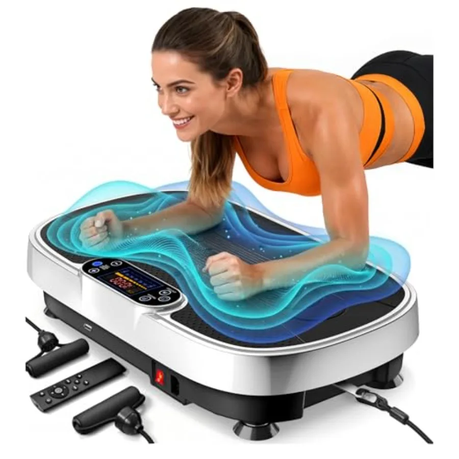 Home gym vibration plate exercise machine steel frame black 455-lb capacity with Bluetooth speaker and LED display for lymphati
Home gym vibration plate exercise machine steel frame black 455-lb capacity with Bluetooth speaker and LED display for lymphati