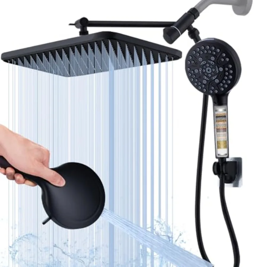 Large High Pressure Filtered Shower Head with Handheld 14" Rain ShowerHead and 10 Spray Handheld with Filter Upgrade Dual Showe
Large High Pressure Filtered Shower Head with Handheld 14" Rain ShowerHead and 10 Spray Handheld with Filter Upgrade Dual Showe