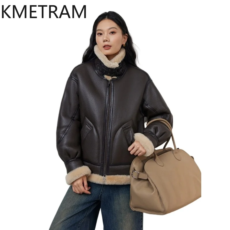 KMETRAM Natural Turkey Merino Sheepskin with Wool Attached Coats Winter Warm Jacket Real Fur Coat Woman Clothing 66cm 2026 шуба
KMETRAM Natural Turkey Merino Sheepskin with Wool Attached Coats Winter Warm Jacket Real Fur Coat Woman Clothing 66cm 2026 шуба