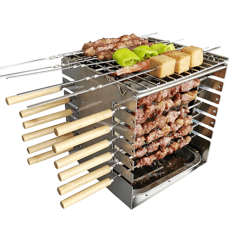 Бездымный мини-гриль для барбекю, угольный гриль для улицы и дома, для мяса на шампурах
Бездымный мини-гриль для барбекю, угольный гриль для улицы и дома, для мяса на шампурах