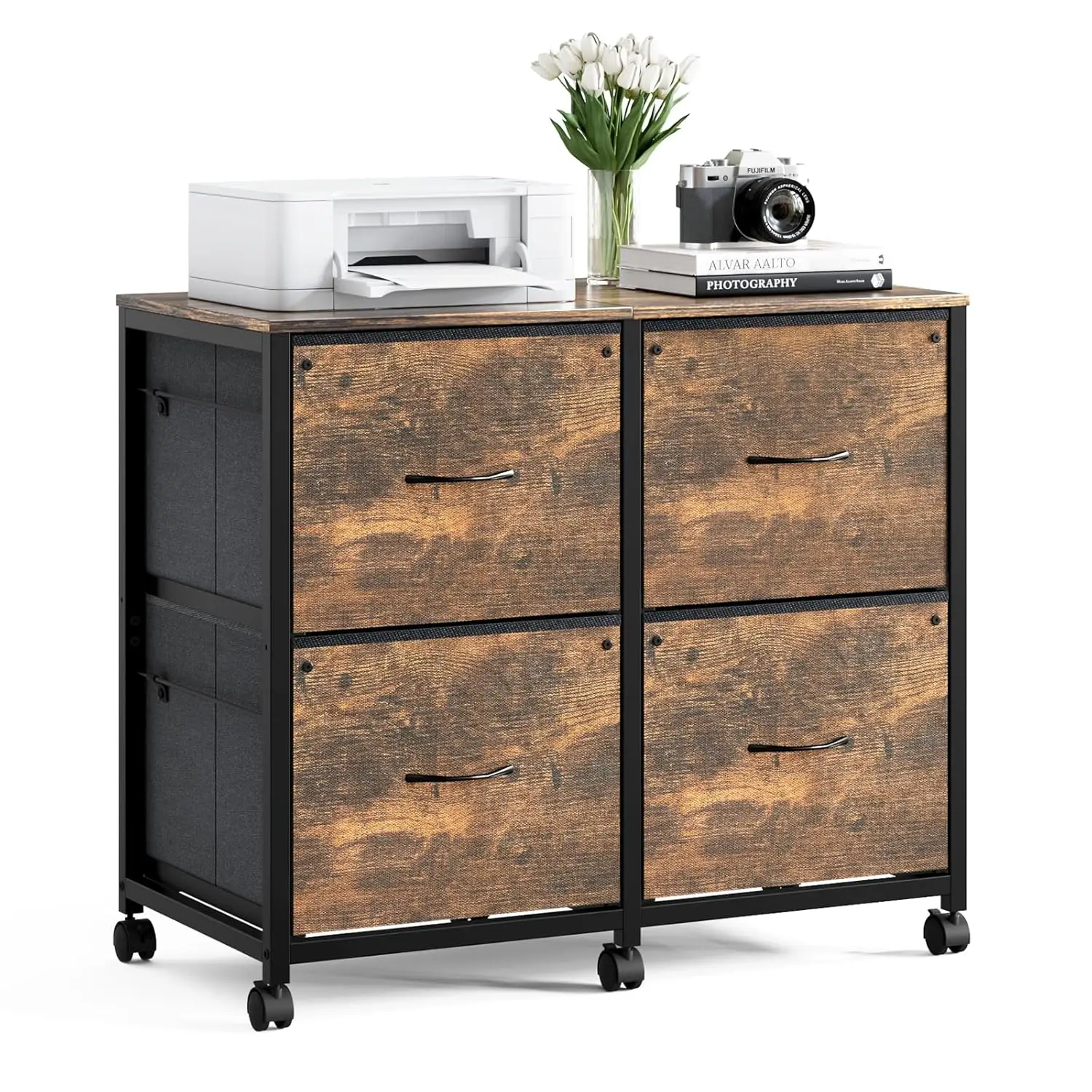 4 Drawer Mobile File Cabinet with Wheels Filing Cabinet Under Desk File Cabinet, Fabric Drawers Printer Stand for, Customized
4 Drawer Mobile File Cabinet with Wheels Filing Cabinet Under Desk File Cabinet, Fabric Drawers Printer Stand for, Customized