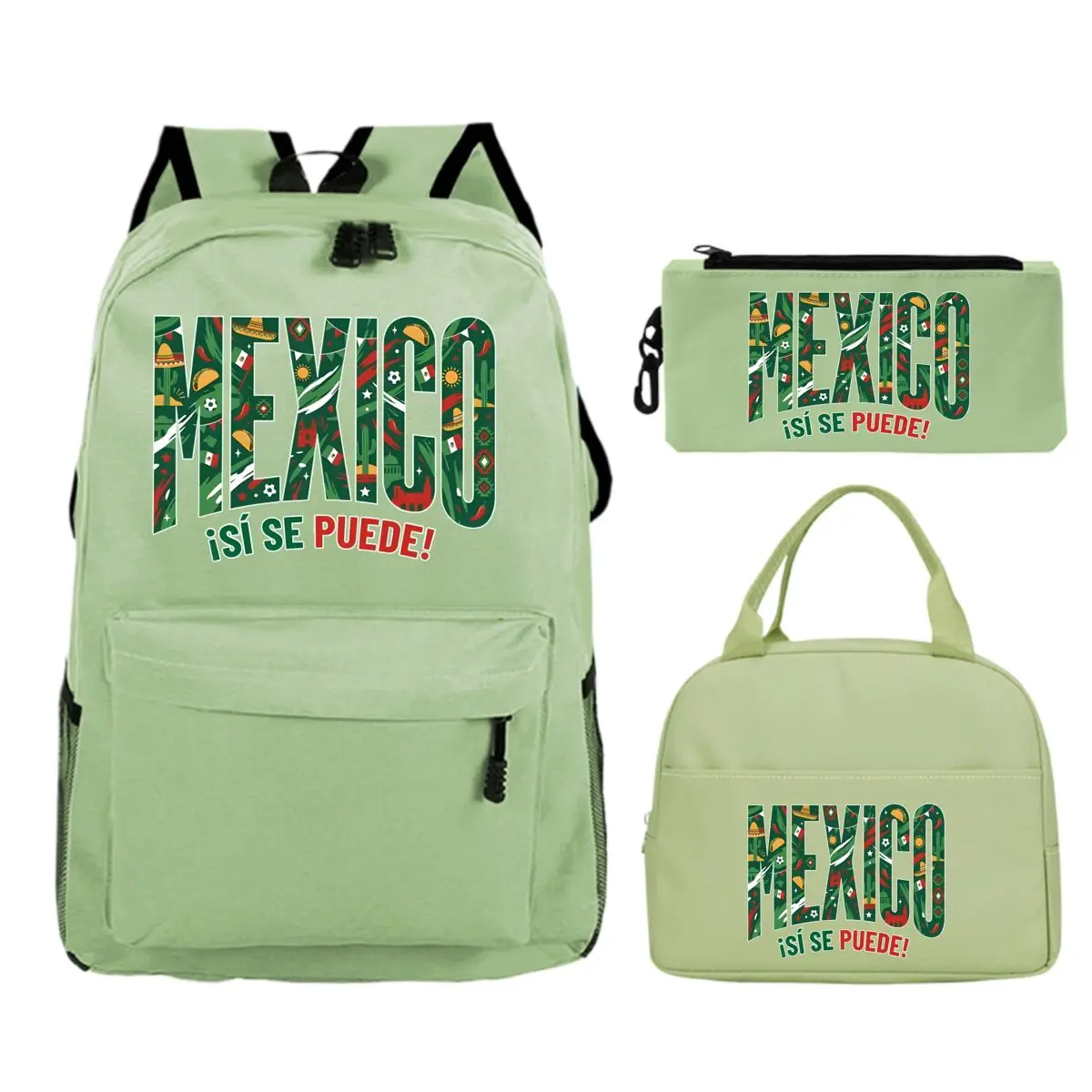 National Inspirational Quotes 3Pcs Backpack for Girl Boy Bookbag Set Mexico Brazil USA Print Soccer Fan Knapsack with Lunch Box
National Inspirational Quotes 3Pcs Backpack for Girl Boy Bookbag Set Mexico Brazil USA Print Soccer Fan Knapsack with Lunch Box