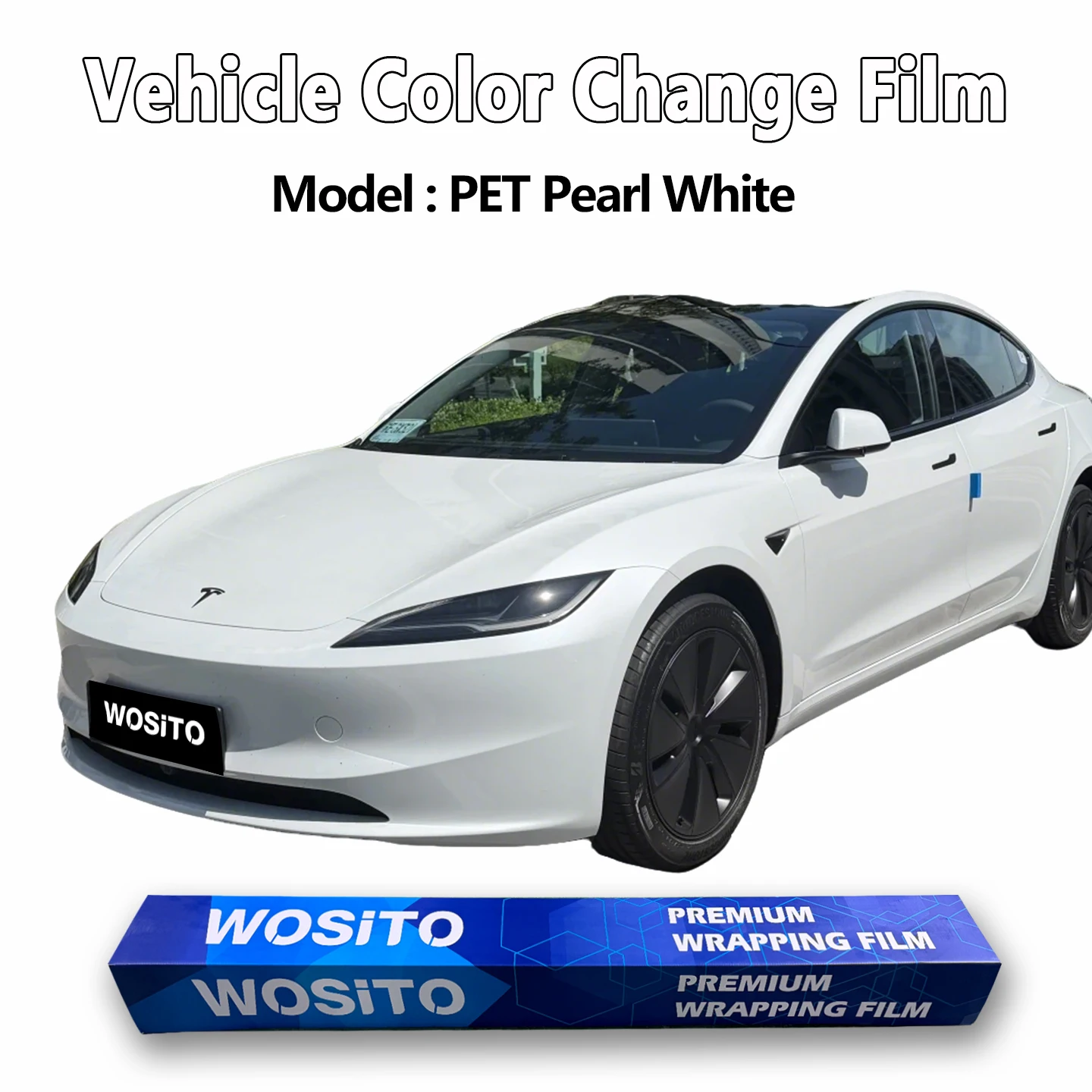 PET Car Wrap Film, Pearl White Metallic, Air Bubble Free Self Adhesive Car Body Color Change Vinyl Sticker
PET Car Wrap Film, Pearl White Metallic, Air Bubble Free Self Adhesive Car Body Color Change Vinyl Sticker