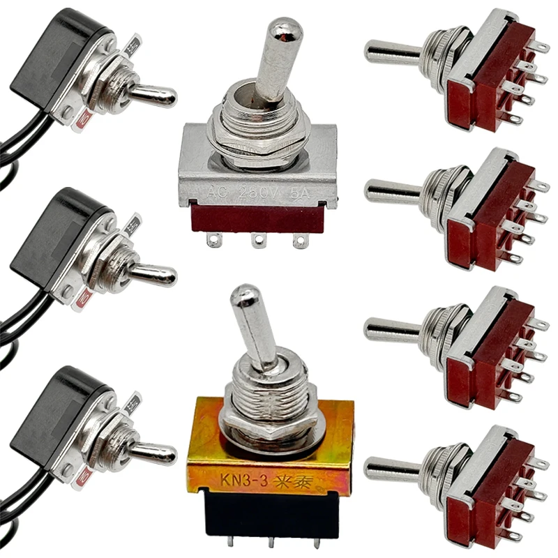 AC 3A 250V 6A 125V on/Off Prewired Standard Toggle Switch with Wire Cable KNS-1 SPST Contacts Switch Electrical Equipment
AC 3A 250V 6A 125V on/Off Prewired Standard Toggle Switch with Wire Cable KNS-1 SPST Contacts Switch Electrical Equipment