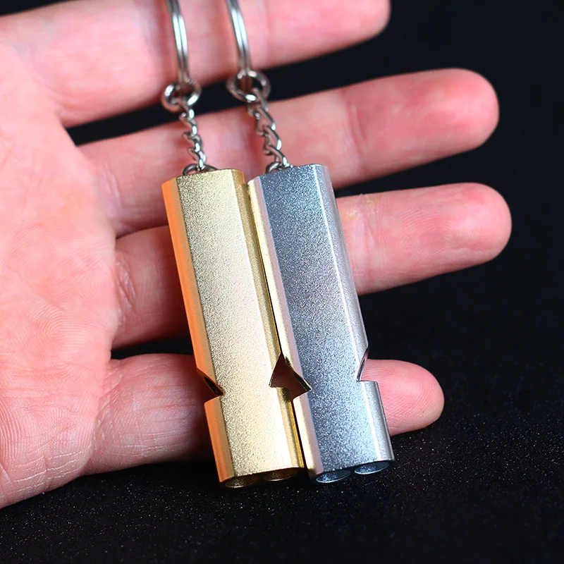 Double Pipe High Decibel Aluminum Alloy Outdoor Emergency Survival Whistle Keychain Cheerleading Whistle Multifunction Tool
Double Pipe High Decibel Aluminum Alloy Outdoor Emergency Survival Whistle Keychain Cheerleading Whistle Multifunction Tool
