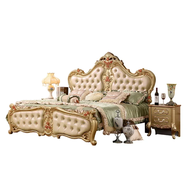 European Luxury Gold Double Bed Modern Pretty Princess Villa Queen Size Bed Frames Headboards Comferter Cama Furniture Home
European Luxury Gold Double Bed Modern Pretty Princess Villa Queen Size Bed Frames Headboards Comferter Cama Furniture Home
