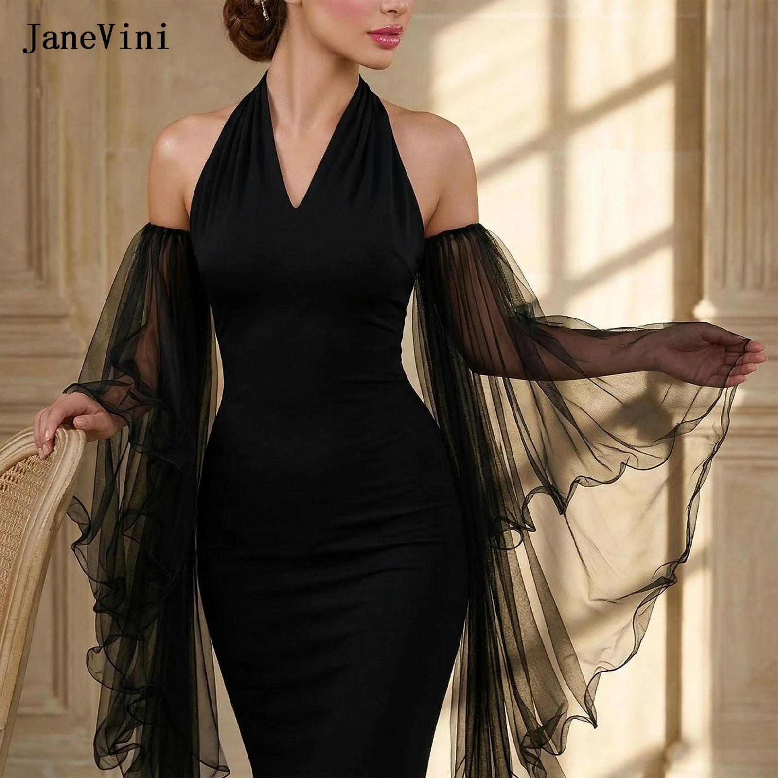 JaneVini Elegant Wedding Detachable Black Bell Sleeves Long Tulle Bridal Gloves Prom Evening Party Quinceanera Dress Accessories
JaneVini Elegant Wedding Detachable Black Bell Sleeves Long Tulle Bridal Gloves Prom Evening Party Quinceanera Dress Accessories