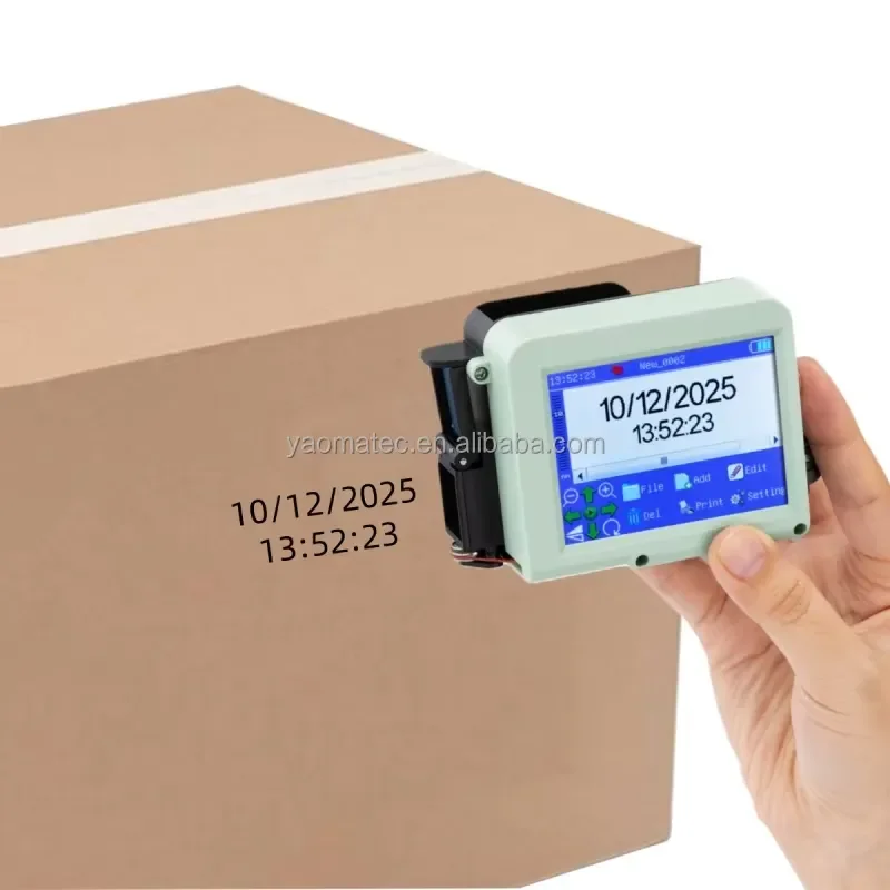 Yaomatec 12.7mm MINI Handheld Inkjet Printer for Plastic Bags Small Date Coding Machine for Date Number Logo
Yaomatec 12.7mm MINI Handheld Inkjet Printer for Plastic Bags Small Date Coding Machine for Date Number Logo