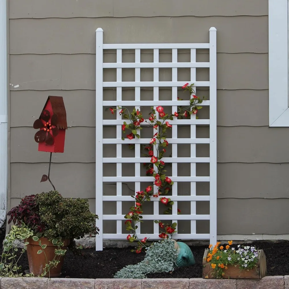 Garden Vinyl Trellis, Outdoor Plant Support Frame, Decorative Grid-Style Lattice for Climbing Vines & Flowers
Garden Vinyl Trellis, Outdoor Plant Support Frame, Decorative Grid-Style Lattice for Climbing Vines & Flowers