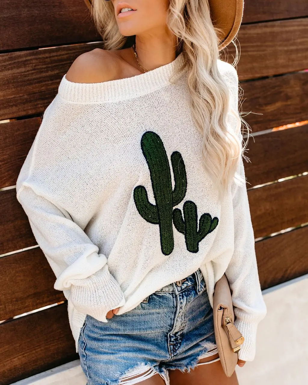 Off The Shoulder Sweater Women Long Sleeve Batwing Loose Knitted Sweaters Pullovers Thin Oversize Sexy Sweater Cactus Print
Off The Shoulder Sweater Women Long Sleeve Batwing Loose Knitted Sweaters Pullovers Thin Oversize Sexy Sweater Cactus Print