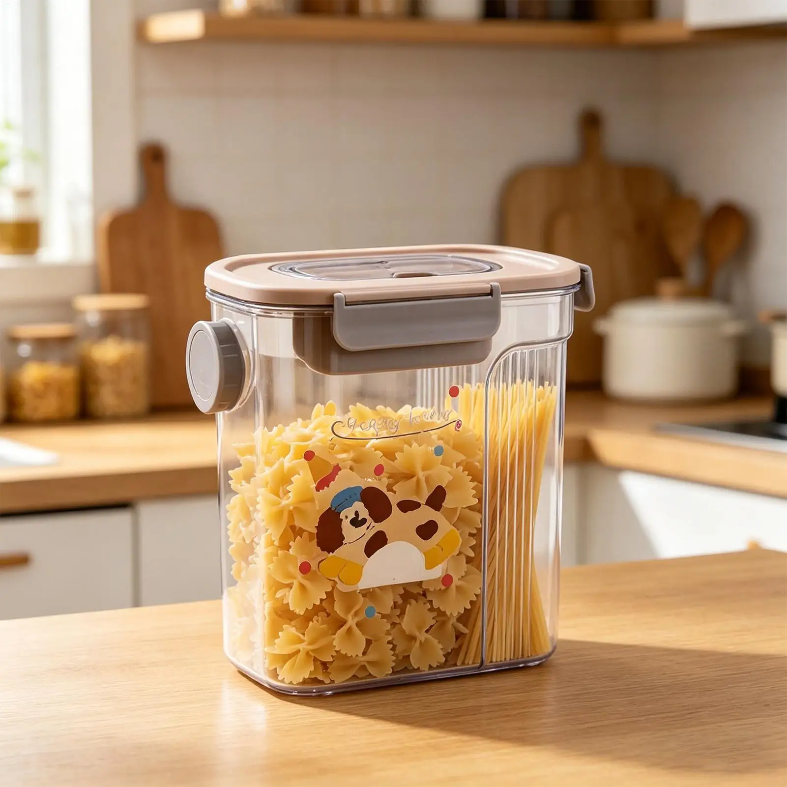 Dog Treat Container Airtight Moisture Proof Side Pouring Cat Treat Storage Jar For Cereal Rice Flour Countertop Home Kitchen
Dog Treat Container Airtight Moisture Proof Side Pouring Cat Treat Storage Jar For Cereal Rice Flour Countertop Home Kitchen