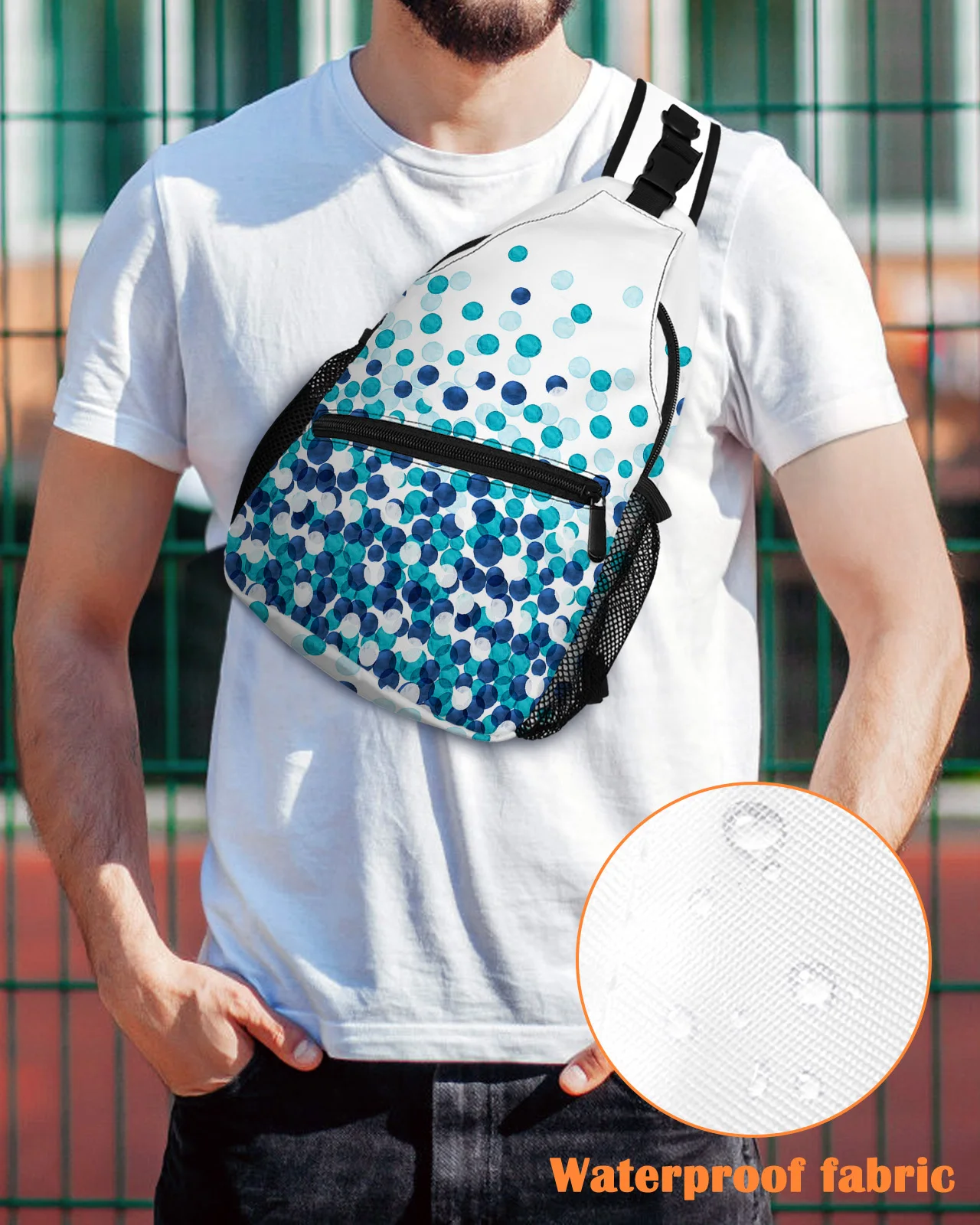 Farmhouse Watercolor Dot Gradient Teal Chest Bag for Men Women Casual Crossbody Bag Outdoor Travel Climb Waterproof Sling Bag
Farmhouse Watercolor Dot Gradient Teal Chest Bag for Men Women Casual Crossbody Bag Outdoor Travel Climb Waterproof Sling Bag
