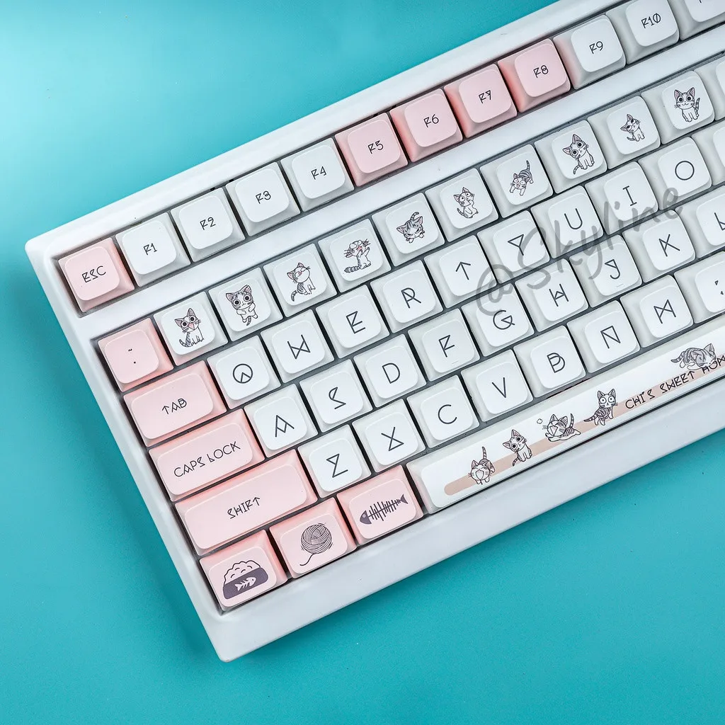 121 Keys/set Keycap Meow Cheese Cat Buttons Mechanical Keyboard Thick PBT Theme TIP CHIL For 64/84/87/104/108 Key
121 Keys/set Keycap Meow Cheese Cat Buttons Mechanical Keyboard Thick PBT Theme TIP CHIL For 64/84/87/104/108 Key