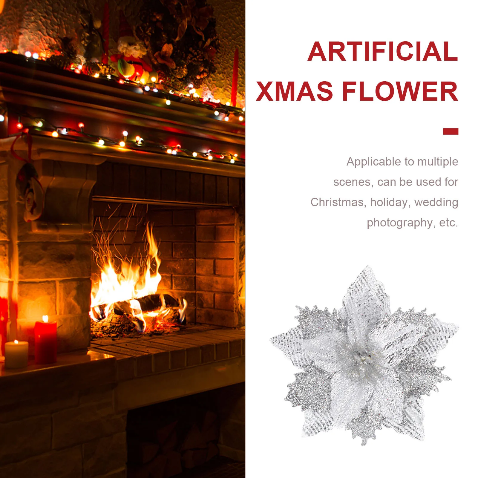 8Pcs Christmas Flower Decor Lifelike Xmas Flower Adornment for Holiday Wedding Photography Party Decor Accessory Set
8Pcs Christmas Flower Decor Lifelike Xmas Flower Adornment for Holiday Wedding Photography Party Decor Accessory Set