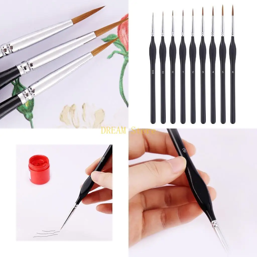 Detailing Brush Set for Painting Black Miniature Fine Paint Brushes for Acrylic Watercolor Oil Face Line Drawing 9X best sale
Detailing Brush Set for Painting Black Miniature Fine Paint Brushes for Acrylic Watercolor Oil Face Line Drawing 9X best sale
