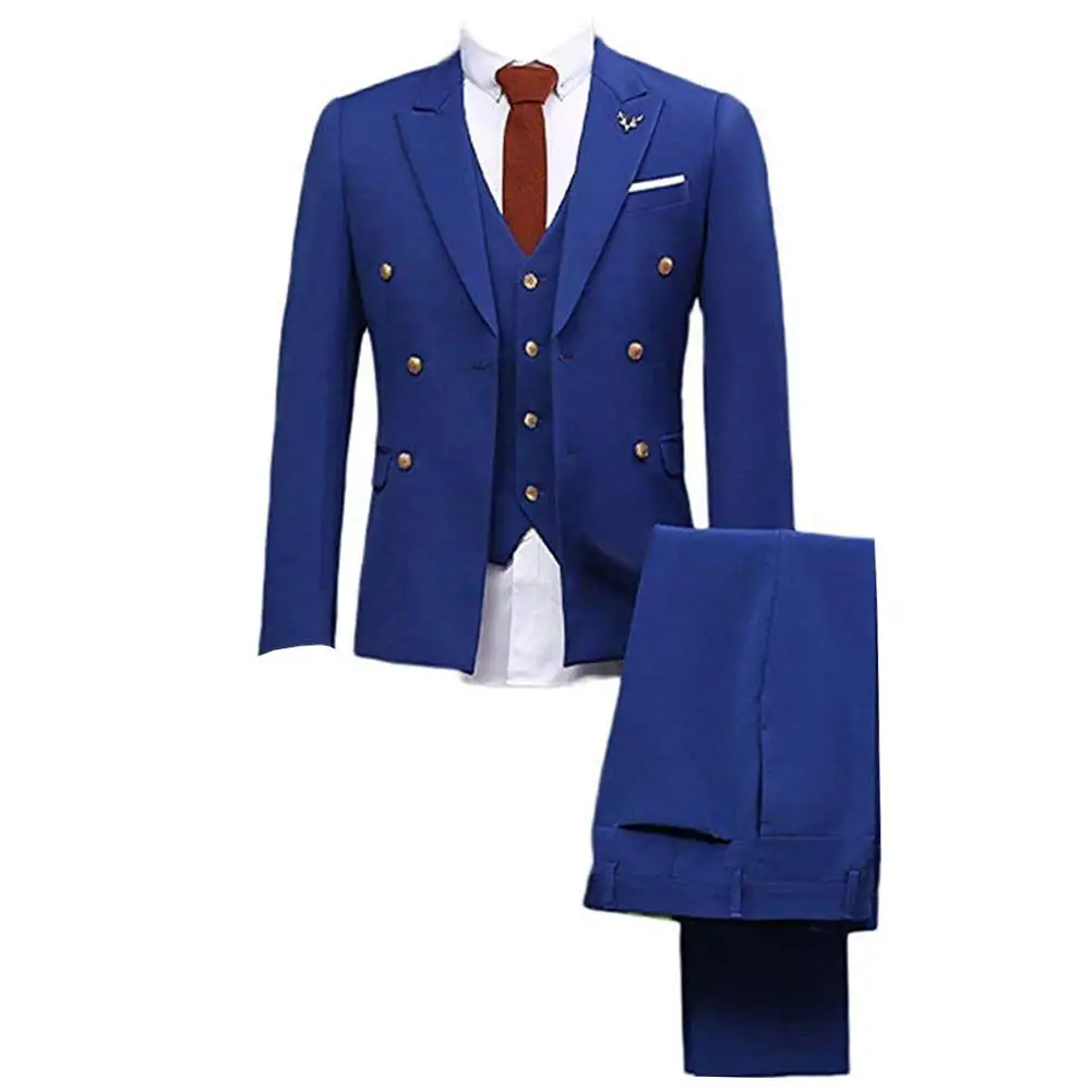 Men's Three Pieces Prom Daily Tuxedos Double Breasted Buttons Peak Lapel Suit Set
Men's Three Pieces Prom Daily Tuxedos Double Breasted Buttons Peak Lapel Suit Set