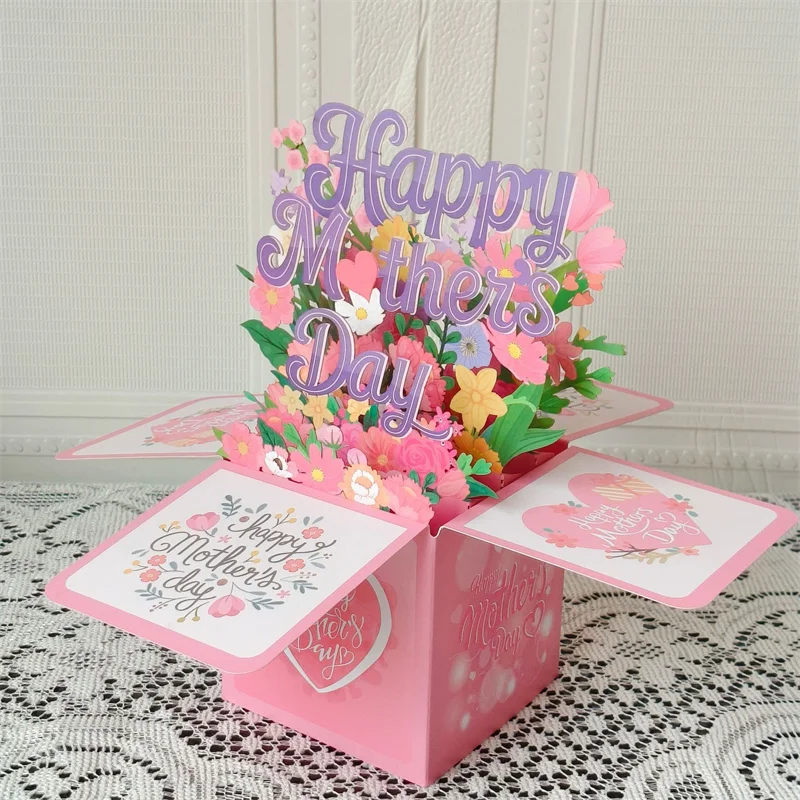 Happy Mother's Day: Creative 3D Pink Flower Mother's Day Card—3D Pop-Up Box Holiday Card—A Gift for Mom or Grandma
Happy Mother's Day: Creative 3D Pink Flower Mother's Day Card—3D Pop-Up Box Holiday Card—A Gift for Mom or Grandma