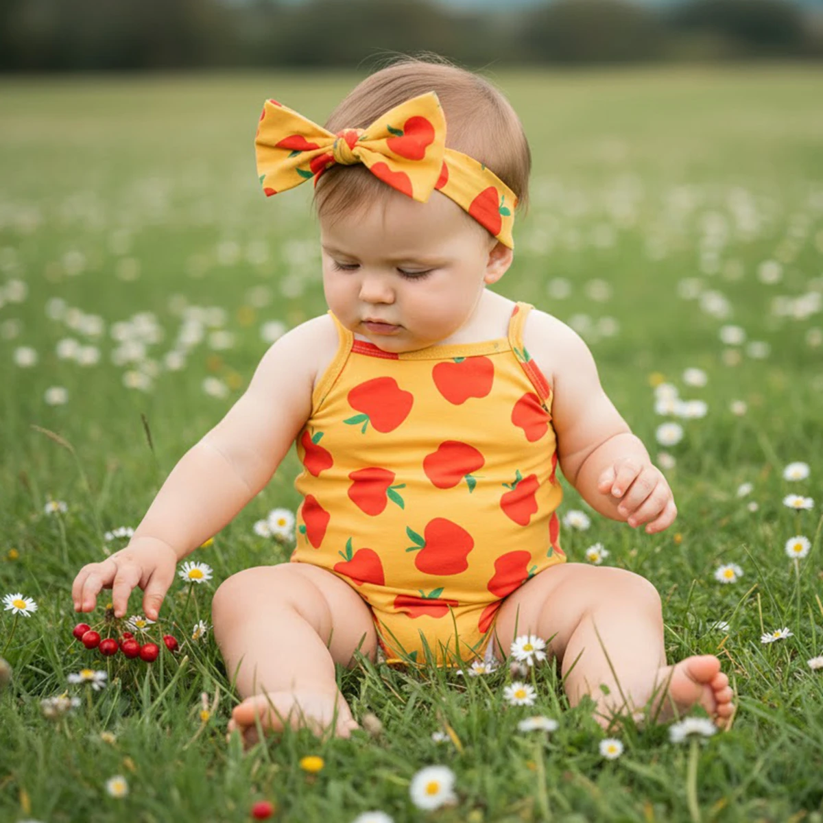 Cute Fruit Print Bodysuits Baby Girls Lovely Fashion Clothing
Cute Fruit Print Bodysuits Baby Girls Lovely Fashion Clothing