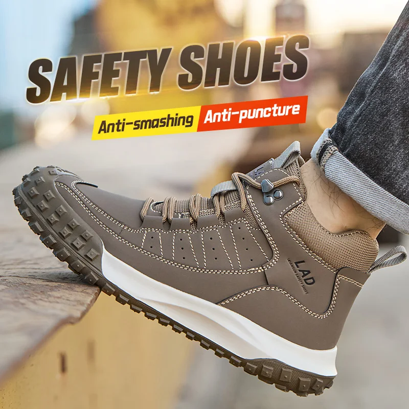 Men's High-Top Safety Shoes Comfortable Soft Bottom Anti-impact Puncture-Resistant Work Boots for Construction Site
Men's High-Top Safety Shoes Comfortable Soft Bottom Anti-impact Puncture-Resistant Work Boots for Construction Site