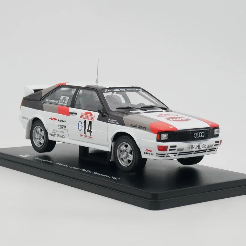 Diecast IXO 1:24 Scale Audi Quattro WRC 1981 Rally Racing Alloy Car Model Collectible Toy Gift Souvenir Display Ornament
Diecast IXO 1:24 Scale Audi Quattro WRC 1981 Rally Racing Alloy Car Model Collectible Toy Gift Souvenir Display Ornament