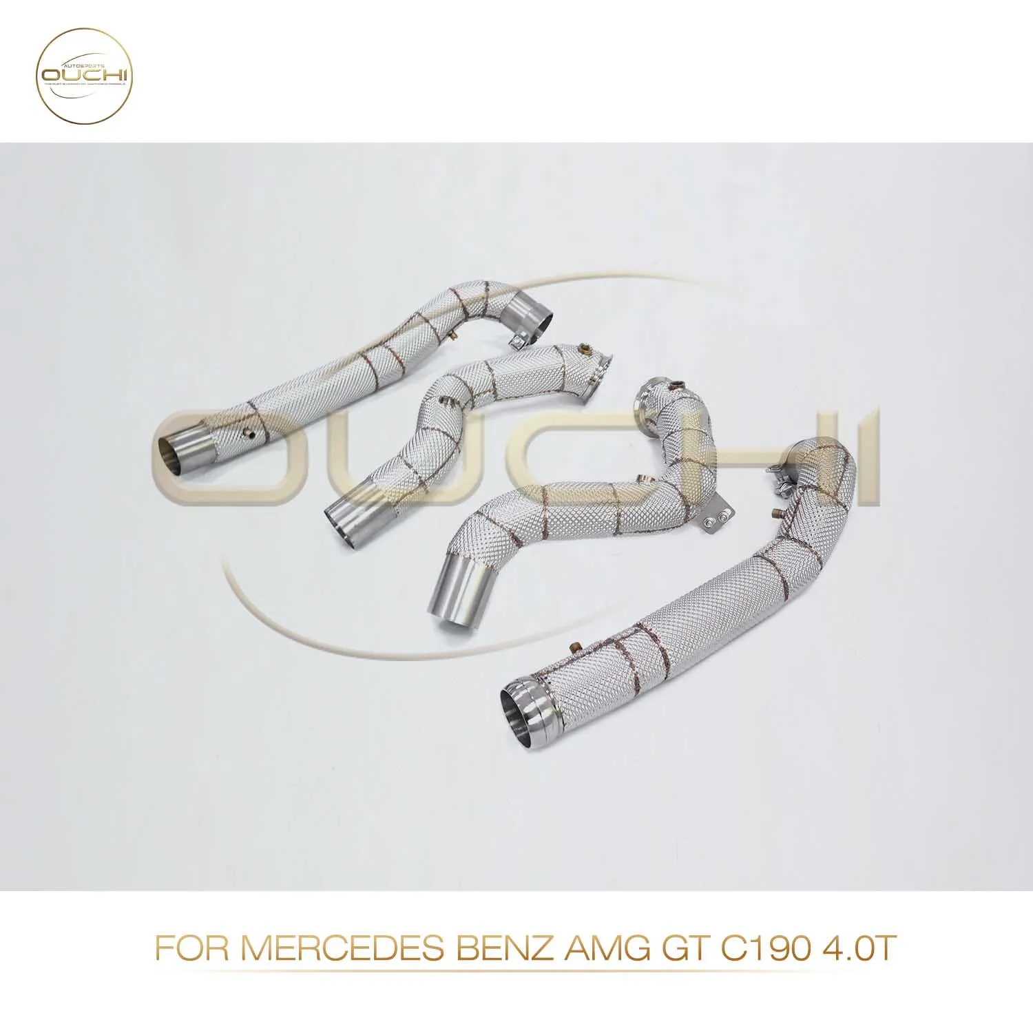 OUCHI Stainless Steel Downpipe For Mercedes Benz AMG GT C190 4.0T With Heat Shield Performance Exhaust System Part
OUCHI Stainless Steel Downpipe For Mercedes Benz AMG GT C190 4.0T With Heat Shield Performance Exhaust System Part