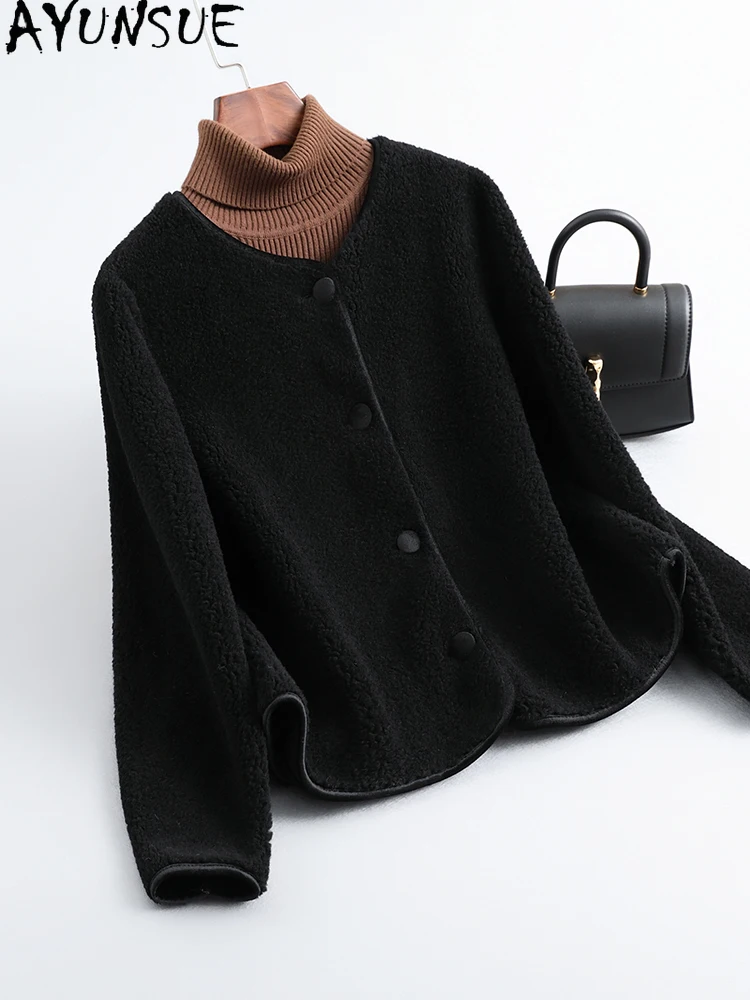AYUNSUE 100% Wool Fur Coat Women Sheep Shearling Jacket Autumn Winter Clothes Woman New in Coats Пальто Женское Composite Fur
AYUNSUE 100% Wool Fur Coat Women Sheep Shearling Jacket Autumn Winter Clothes Woman New in Coats Пальто Женское Composite Fur