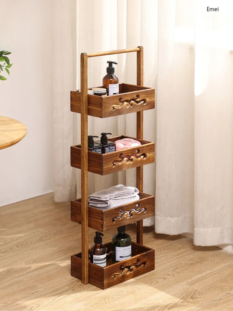 Retro Solid Wood Shelf Wooden Multi-Layer Storage Rack Extremely Narrow Floor Storage Rack
Retro Solid Wood Shelf Wooden Multi-Layer Storage Rack Extremely Narrow Floor Storage Rack