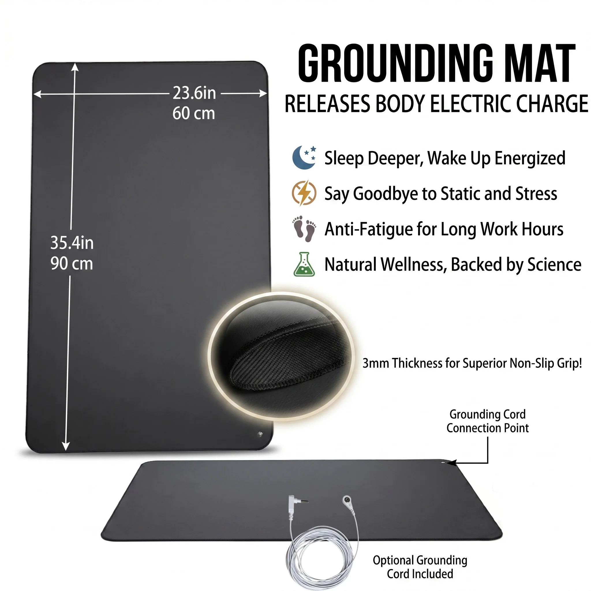 ESD Anti Static Grounding Mat 60x90cm Conductive Rubber Pad For Electronics Repair Soldering Workbench Lab Static Protection Mat
ESD Anti Static Grounding Mat 60x90cm Conductive Rubber Pad For Electronics Repair Soldering Workbench Lab Static Protection Mat