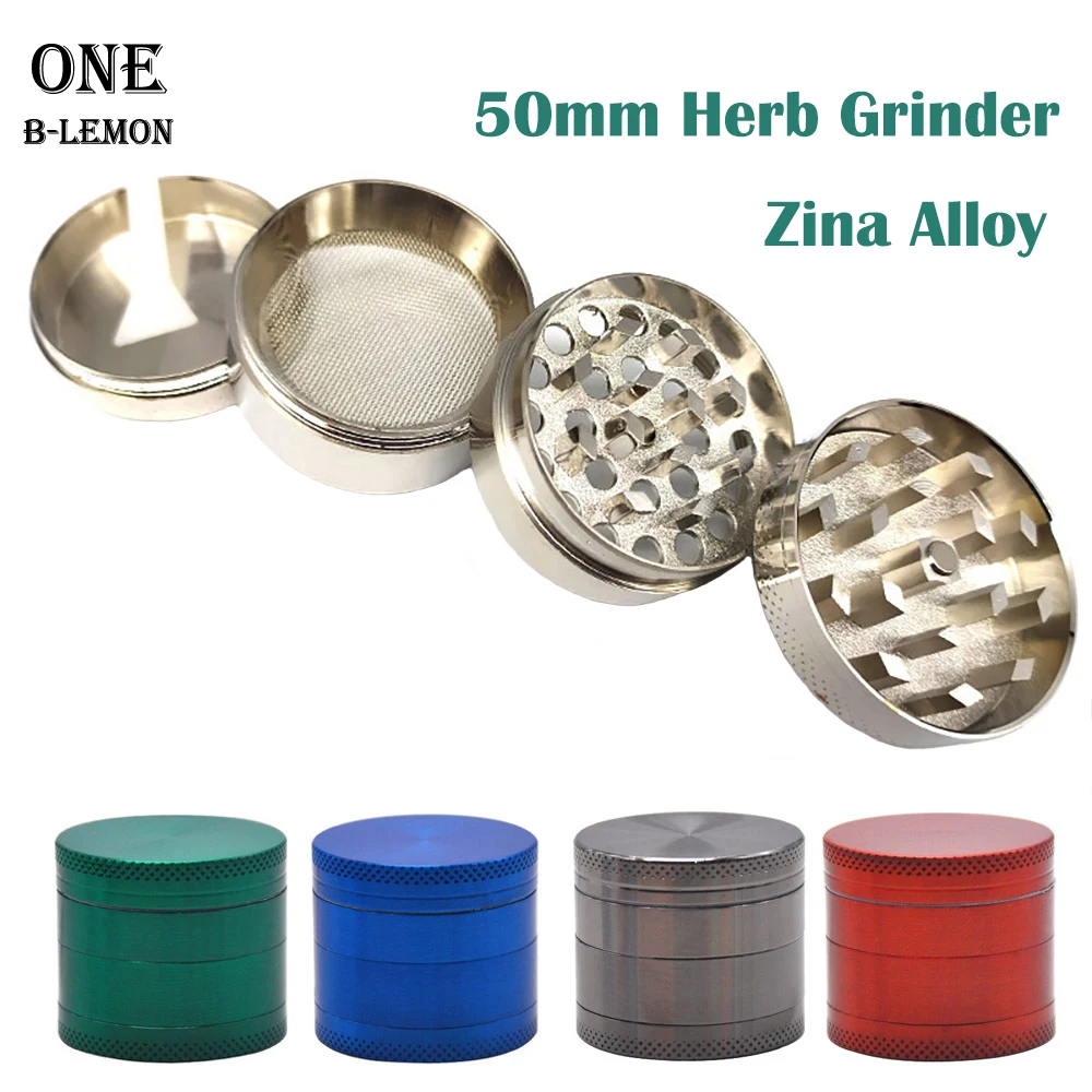 50mm Zina Alloy Herb Grinders Durable Herb-medicine Mills 4-layers Spice Kibbler Smoking Accessories for Smoker Holiday Gifts
50mm Zina Alloy Herb Grinders Durable Herb-medicine Mills 4-layers Spice Kibbler Smoking Accessories for Smoker Holiday Gifts