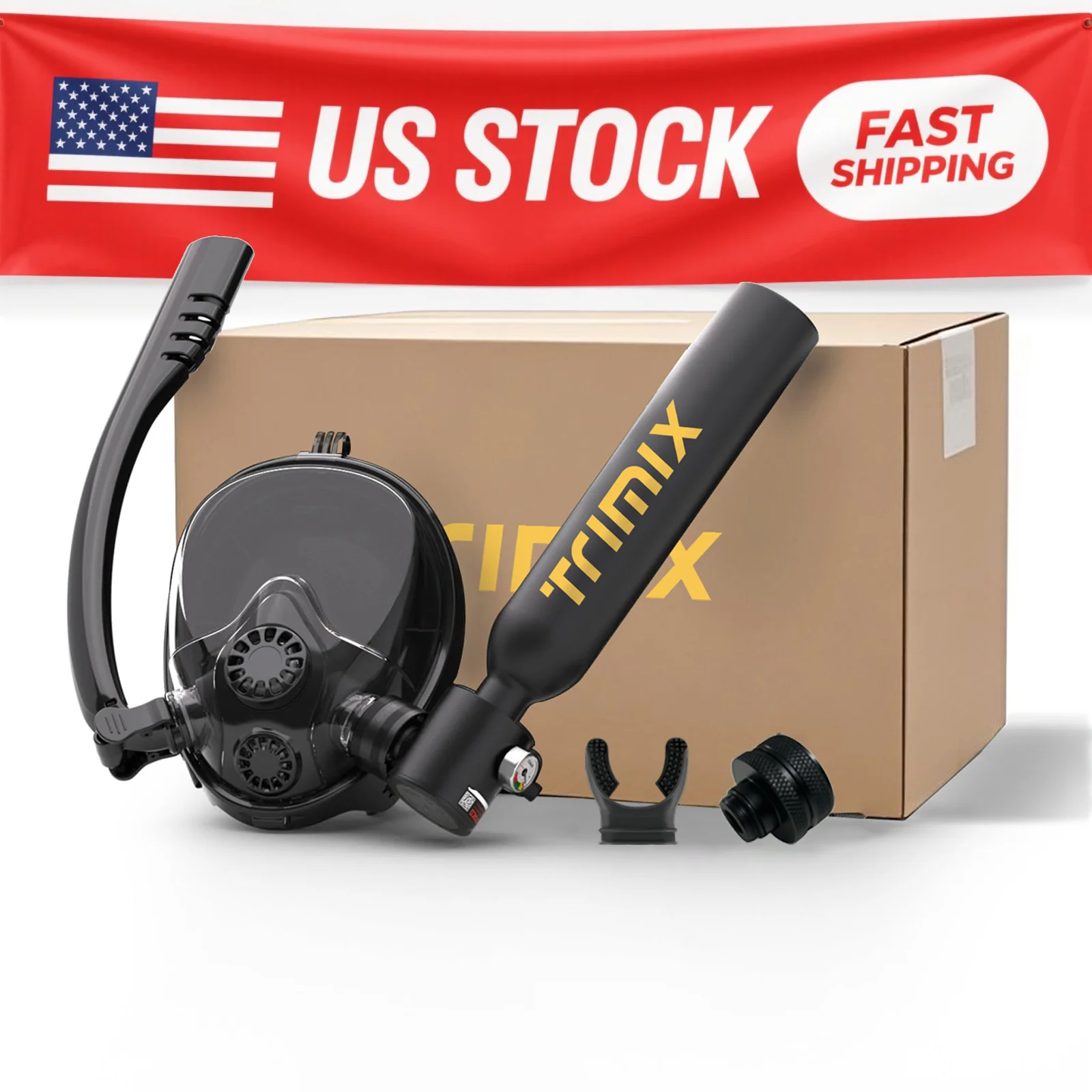 TRIMIX US 24H Shipping Mini Scuba Lung Tank 0.5L With Snorkeling Mask Support Up to 10 Minutes Underwater Breathe 5 Meter Depth
TRIMIX US 24H Shipping Mini Scuba Lung Tank 0.5L With Snorkeling Mask Support Up to 10 Minutes Underwater Breathe 5 Meter Depth