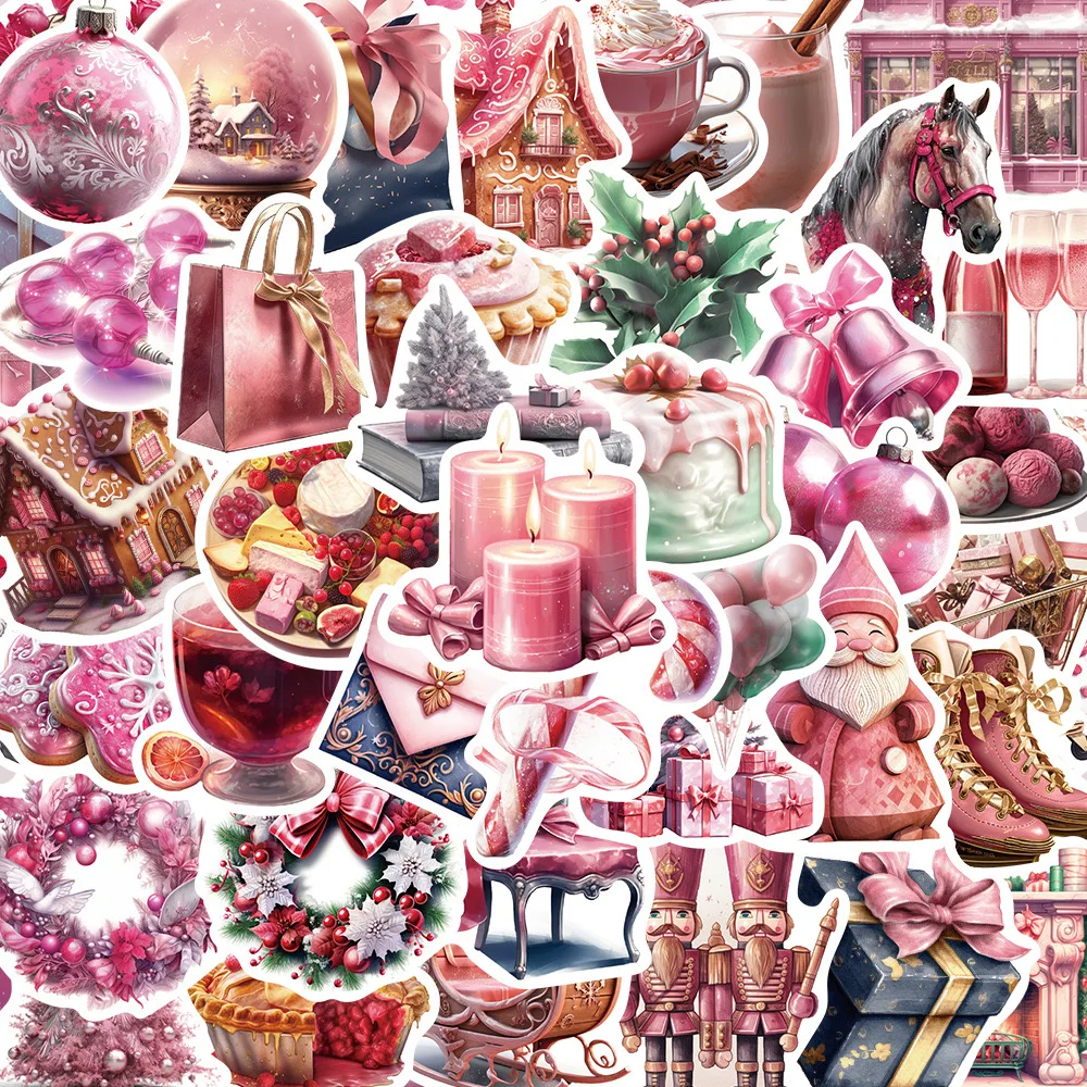 10/50pcs Vintage Pink Kawaii Christmas Decoration Stickers Santa Claus Gift Decals PVC Waterproof DIY Phone Notebook Car Sticker
10/50pcs Vintage Pink Kawaii Christmas Decoration Stickers Santa Claus Gift Decals PVC Waterproof DIY Phone Notebook Car Sticker