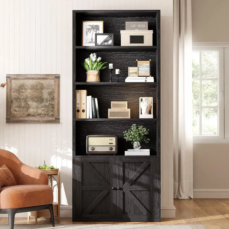 71.5 Bookshelf and Bookcase, 6Tier Bookshelves with Cabinet Doors, Tall Display Shelves with Storage for Home Office, Living Ro
71.5 Bookshelf and Bookcase, 6Tier Bookshelves with Cabinet Doors, Tall Display Shelves with Storage for Home Office, Living Ro