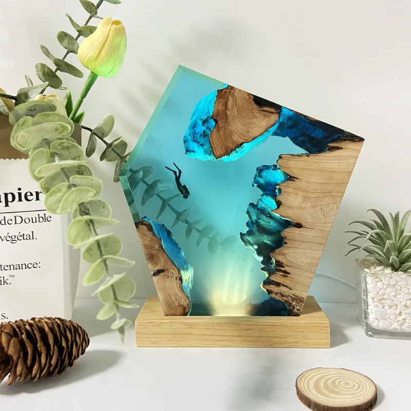 Ocean Series Atmosphere Home Decoration Crafts Solid Wood Resin Luminous Ornaments Creative Birthday Gifts
Ocean Series Atmosphere Home Decoration Crafts Solid Wood Resin Luminous Ornaments Creative Birthday Gifts