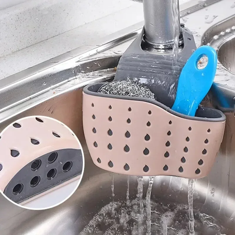 Adjustable Kitchen Sink Storage Basket Home Drain Holder for Soap And Sponge Hanging Bag Organizer Kitchen Accessories
Adjustable Kitchen Sink Storage Basket Home Drain Holder for Soap And Sponge Hanging Bag Organizer Kitchen Accessories