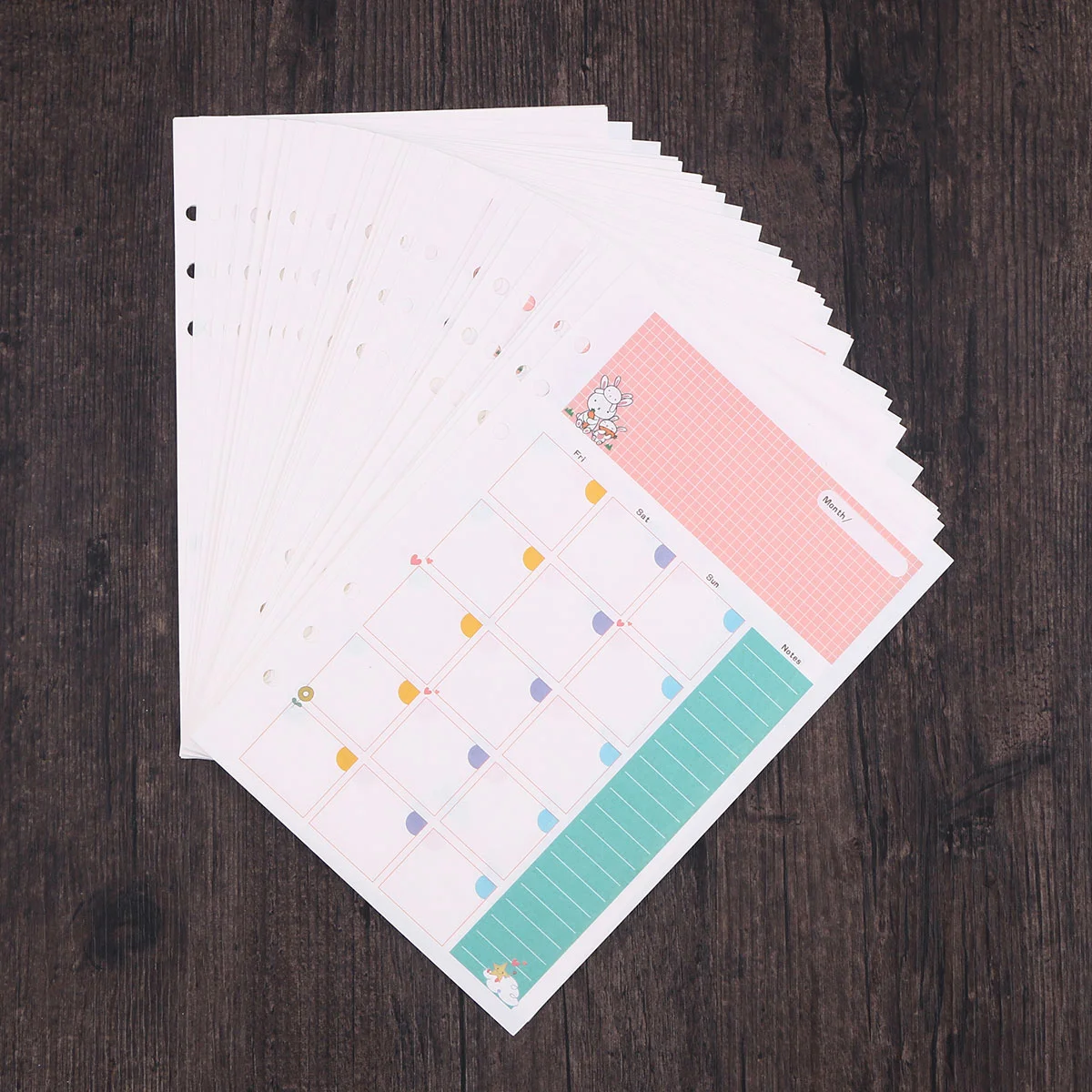 1PC Colorful A5 Size 6 Holes Loose Leaf Paper Filler Paper Refills for Spiral Notebook Monthly Planner Notepad (Monthly Plan
1PC Colorful A5 Size 6 Holes Loose Leaf Paper Filler Paper Refills for Spiral Notebook Monthly Planner Notepad (Monthly Plan