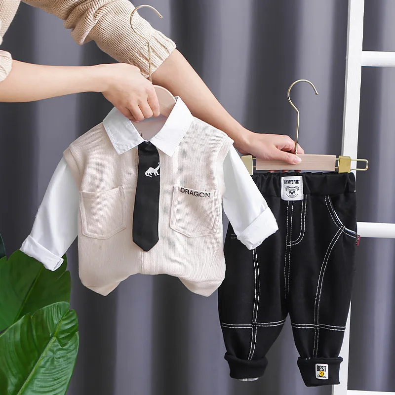 Toddler Outfits Spring Autumn Cartoon Patchwork Pullover Long Sleeve T-shirts and Pants Korean Baby Boy Clothes Set for Hosptial
Toddler Outfits Spring Autumn Cartoon Patchwork Pullover Long Sleeve T-shirts and Pants Korean Baby Boy Clothes Set for Hosptial