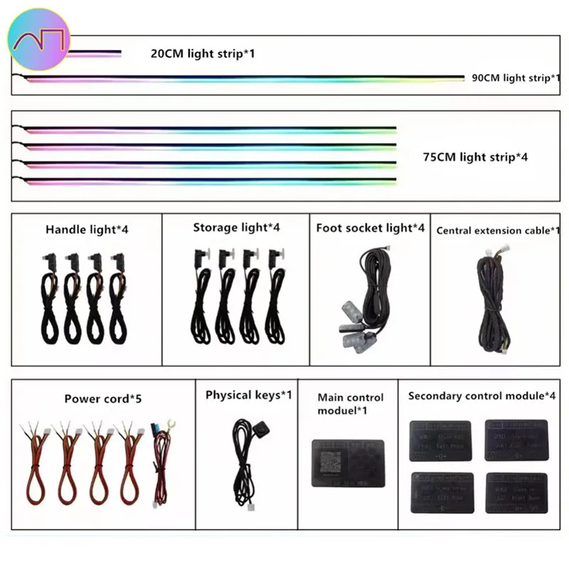 Car Interior LED Ambient Light Magic 256 Color Universal LED 18 in 1 Decorative Atmosphere Lamp Strip
Car Interior LED Ambient Light Magic 256 Color Universal LED 18 in 1 Decorative Atmosphere Lamp Strip